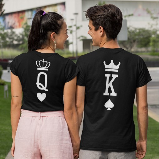 KING & QUEEN Marškinėlių komplektas porai 