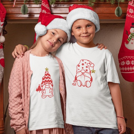LINKSMIEJI NYKŠTUKAI Kalėdiniai marškinėliai šeimai