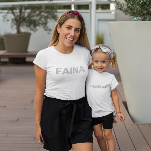 FAINOS Marškinėliai mamai ir dukrai
