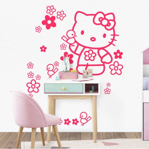 Hello Kitty Sienų dekoracinis lipdukas IŠPARDAVIMAS