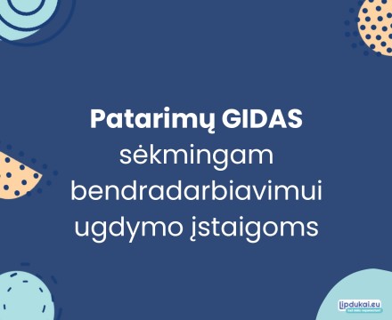 Patarimai ugdymo įstaigų bendradarbiavimui